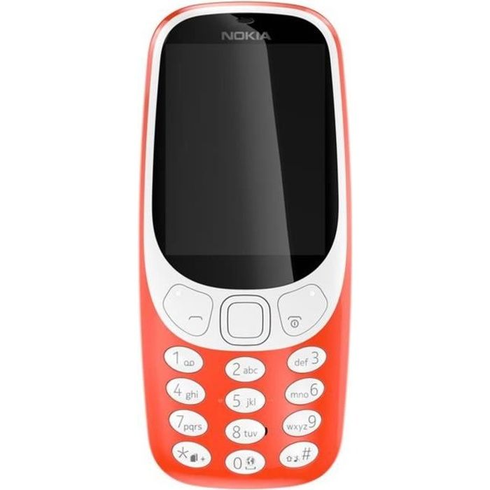 Vente T&eacute;l&eacute;phone portable Nokia 3310 Rouge pas cher