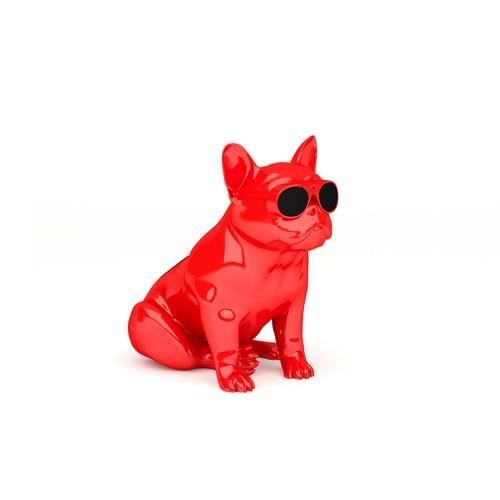 Mini Enceinte Connectée - Design BullDog - Aerobull XS1 - 120W - Rouge - Jarre Technologies