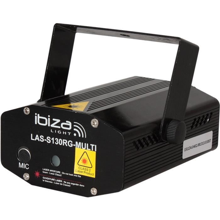 IBIZA LAS-S130RG-MULTI Mini effet Laser Firefly 100+30mW Rouge et Vert