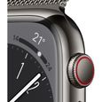 Apple Watch Series 8 GPS + Cellular - 41mm - Boîtier Graphite Stainless Steel - Bracelet Graphite Milanese Loop-2