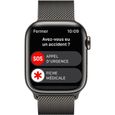 Apple Watch Series 8 GPS + Cellular - 41mm - Boîtier Graphite Stainless Steel - Bracelet Graphite Milanese Loop-5