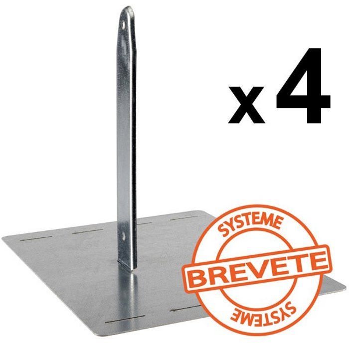 Kit de scellement pour portique SECUR'IN - TRIGANO - Fixation sans béton - Adapté bois ou métal - Ga