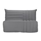 COMFORT BULTEX Banquette BZ 3 places BECCI - Tissu gris - BULTEX - Made in France - L 142 x P 101 cm