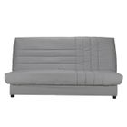 COMFORT BULTEX Banquette clic-clac 3 places - Tissu gris - Made in France - L 192 x P 95 cm - BEIJA