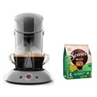 Machine à café dosette SENSEO ORIGINAL Philips HD6553/71, Booster d’arômes, 1, 2 tasses, Gris + 32 dosettes SENSEO Espresso Brazil