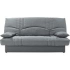 BRAND Clic clac 3 places THELMA - Tissu Soro gris moyen - Couchage 125x190 cm - L190 x P92 x H96 cm