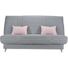 COMFORT BULTEX Clic clac 3 places - Tissu gris - Made in France - L 192 x P 95 x H 101 - MONA