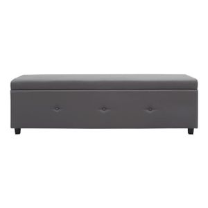 BANC DE LIT BOUT BANQUETTE BC-1518 GLAM ACIER SIEGE GRIS CHROME 100*45 OTTOMAN BANC DE LIT BOUT BANQUETTE BC-1518 GLAM ACIER SIEGE GRIS CHROME 100*45 OTTOMAN