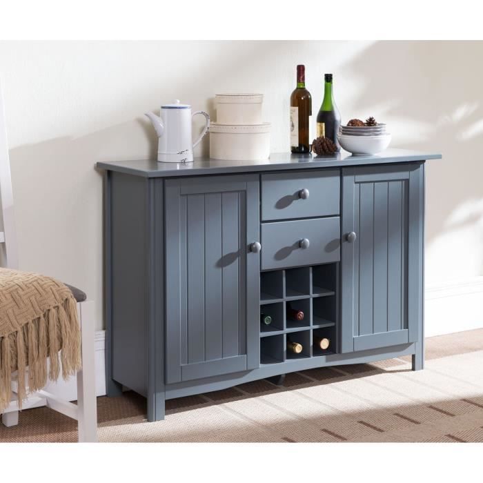 KITCHEN Buffet de cuisine 112cm - Gris - Cdiscount Maison