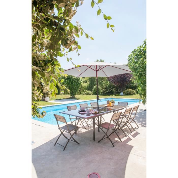 Parasol Inclinable à Manivelle Marbella 270cm - vue 2