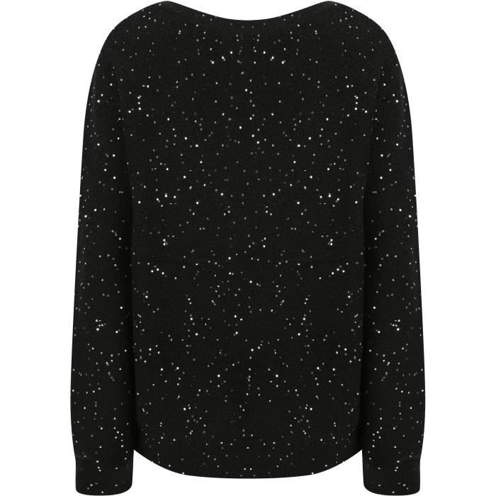 Pull noir online brillant femme