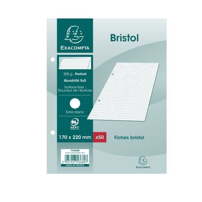 Papier Bristol, A4, 180 g-m2, Bloc de 50 Feuilles VF5004290 Blanc 21 x 29,7  cm - Cdiscount Beaux-Arts et Loisirs créatifs