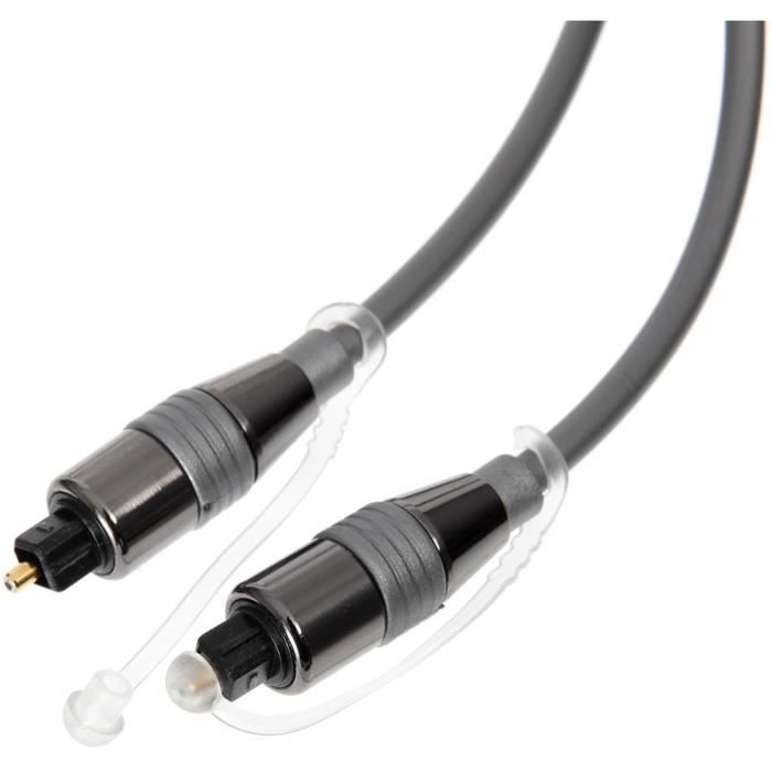 CONTINENTAL EDISION Câble fibre Optique 1.2m EIAJ Toslink mâle/mâle -  Cdiscount TV Son Photo