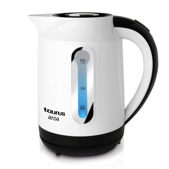 Bouilloire électrique TAURUS Aroa - Blanc - 1.7L - 2200W - Rotation 360°