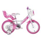 DINOBIKES DINO Vélo Enfant fille - 16" - 6/7 ans - Blanc et rose