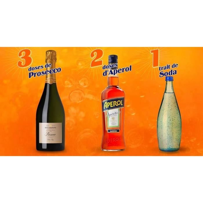 Pack Cocktail Spritz : Apérol 1 L + Prosecco Ricadonna 75 cl - La cave  Cdiscount
