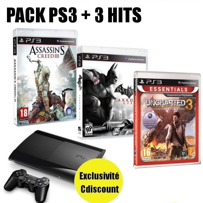 PACK PS3 + 3 Jeux
