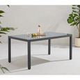Ensemble repas de jardin : Table 160 cm + 6 chaises - Structure en aluminium - Gris anthracite-2