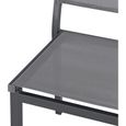 Ensemble repas de jardin : Table 160 cm + 6 chaises - Structure en aluminium - Gris anthracite-8