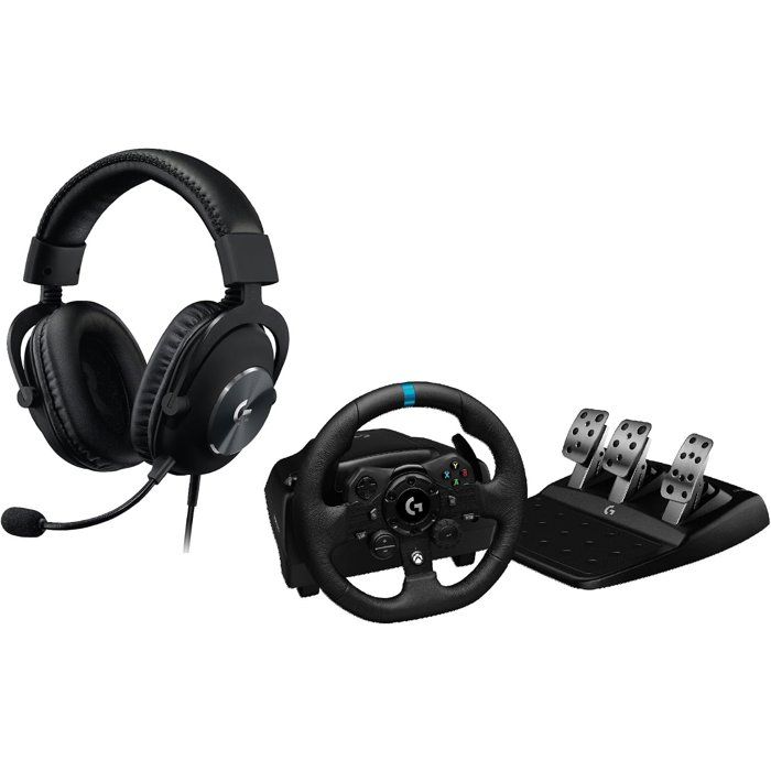 Pack - LOGITECH G - Volant G923 Compatible Xbox SERIES X - Xbox One et PC + Casque gamer - Filaire - Pro X - USB - PC - Noir