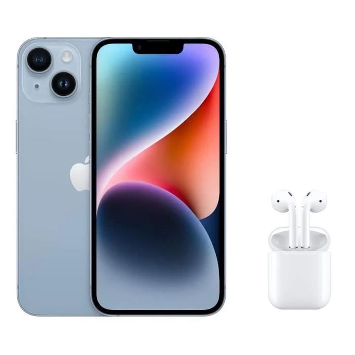 iPhone 14 Bleu 128 Go + AirPods 2