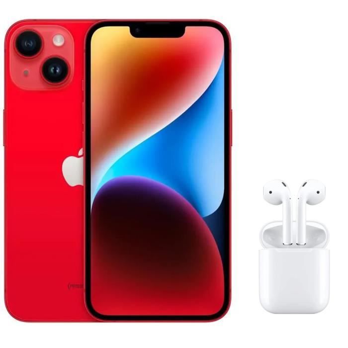 APPLE iPhone 14 128GB PRODUCT RED AirPods 2e g n. Cdiscount