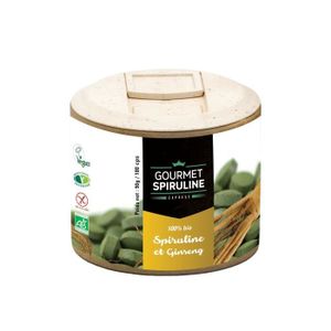 COMPLEMENTS ALIMENTAIRES - VITALITE Gourmet Spiruline Ginseng Bio 180 comprimés