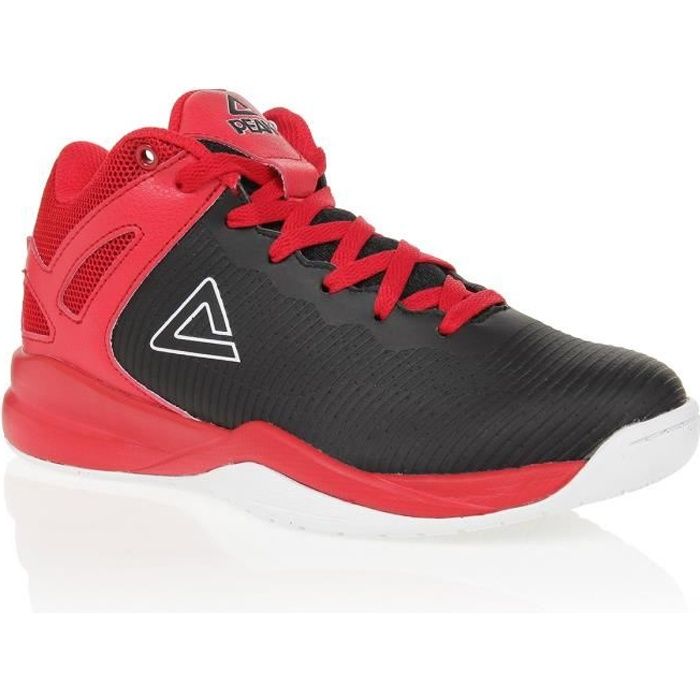 PEAK Chaussures de basketball TP Enfant Rouge et noir