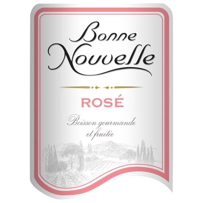 BONNE NOUVELLE Vin sans alcool rosé 75cl pas cher 