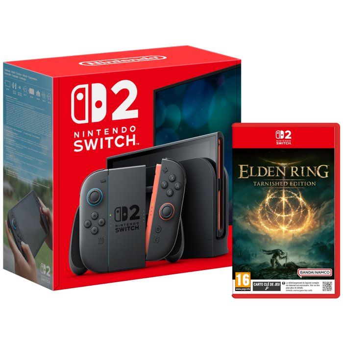 Pack Nintendo : Console Nintendo Switch 2 (Batterie remplaçable) + Elden Ring: Tarnished Edition