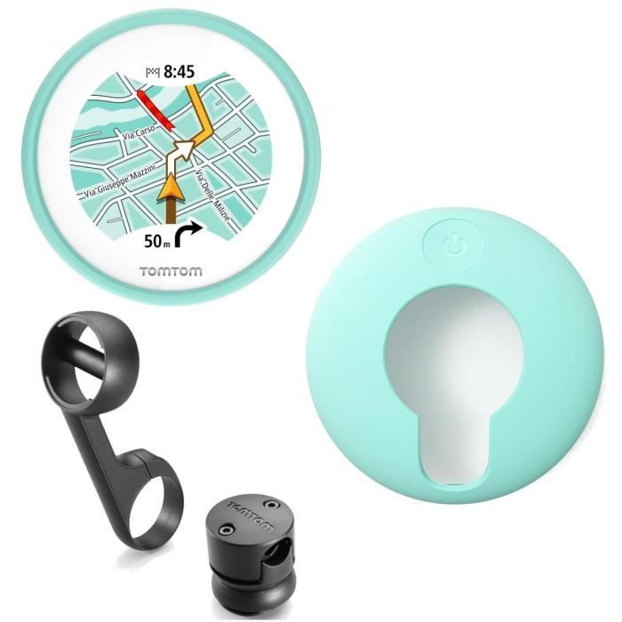 Vugge Psykologisk Bær TomTom VIO GPS pour Scooter + Housse silicone verte - Cdiscount Auto
