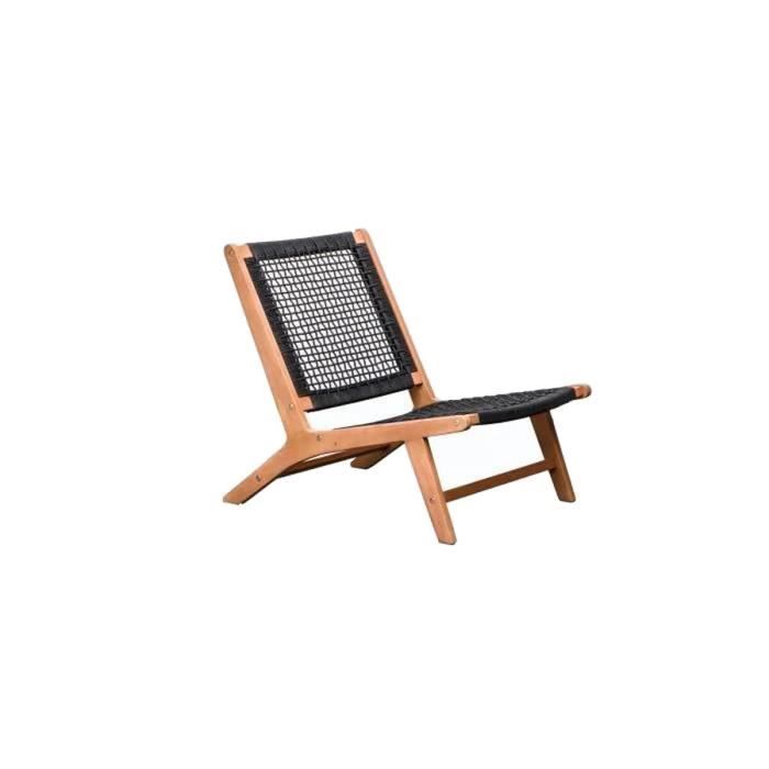 Chaise Pliante en Bois Eucalyptus FSC® Anthracite Jardin Maison 1x Chaise de régie Chaise de metteur en scène 