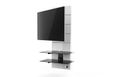 Meliconi - Meuble TV avec support intégré GHOST DESIGN 3000 Blanc Glossy - TV de 32" à 63‘’- VESA 400 - Etagères verre trempé-2