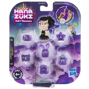 FIGURINE - PERSONNAGE HASBRO - Hanazuki - Pack 5 Trésors + 1 Mini Hemka Violet - Figurines Miniatures pour Enfant de 6 Ans et Plus
