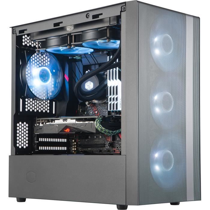 COOLER MASTER LTD BOITIER PC NR400 – 2xVentilateurs 120mm – Noir – Verre trempé – Format Micro ATX (MCB-NR400-KGNN-S00)
