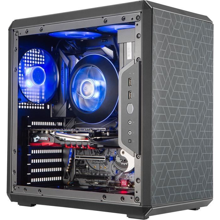 COOLER MASTER LTD BOITIER PC Q500L - Gaming - 2xFiltres Magnétiques - Noir - Verre trempé - Format ATX (MCB-Q500L-KANN-S00)