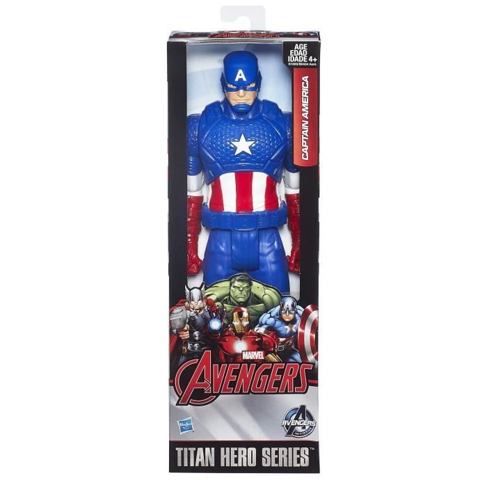 Figurine Captain America 30 cm - Avengers - HASBRO - Articulée et avec  bouclier