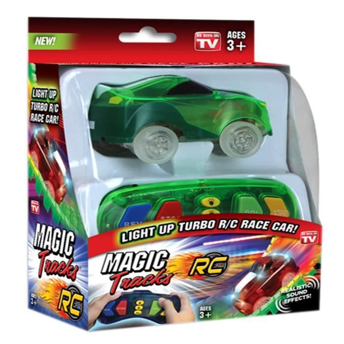 MAGIC TRACKS RC Voiture de course lumineuse et radiocomandée - Vert -  Cdiscount Jeux - Jouets