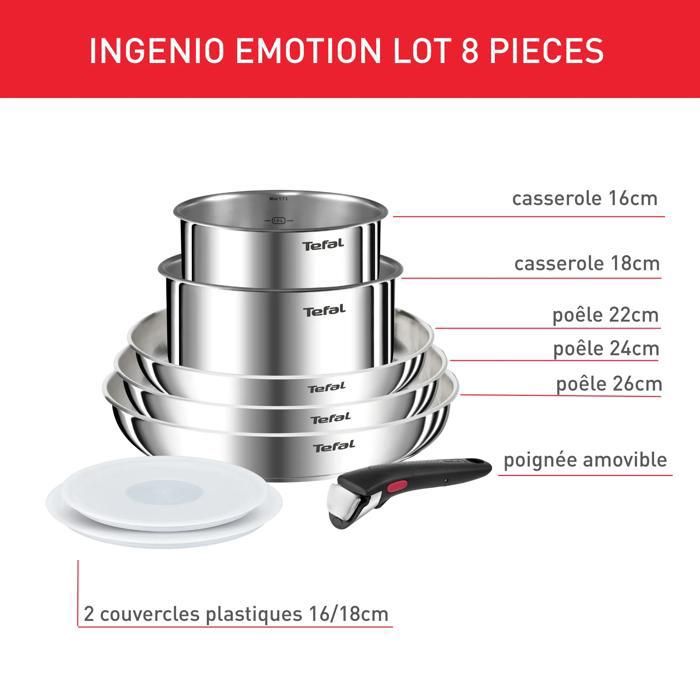 Batterie De Cuisine Napoléon 8 Pièces - Noir - Compatible Induction