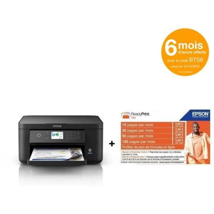 Imprimante EPSON Premium XP-5200 + Ready Print Flex Carte prépayée EPSON - Forfait d’approvisionnement automatique