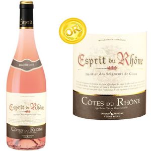VIN ROSE Esprit du Rhône Côtes du Rhône 2015 - Vin rosé x1