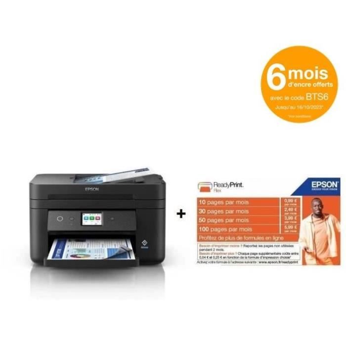 Imprimante EPSON Workforce WF-2960DWF + Ready Print Flex Carte prépayée EPSON - Forfait d’approvisionnement automatique