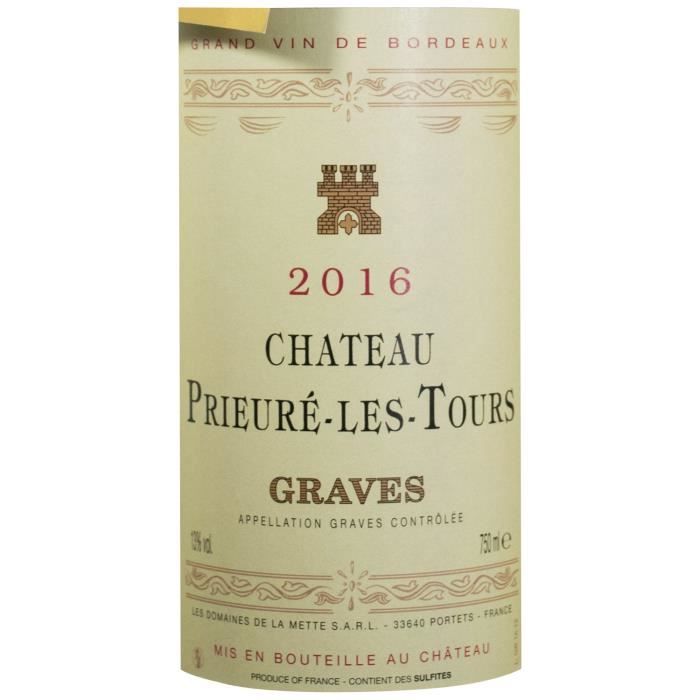 Château Prieuré Les Tours 2016 Graves - Vin rouge de Château Prieuré Les Tours 2016 Graves - Vin rouge de