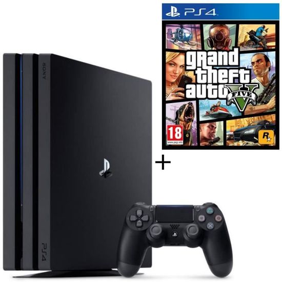 Pack PS4 Pro 1 To Noire + GTA V
