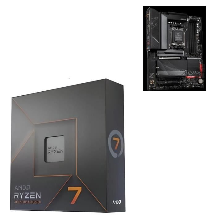 Processeur AMD - Ryzen 7 7700X + Carte mère B650 AORUS ELITE AX