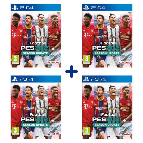 Pack PlayStation : Lot  de 4 Jeux eFootball PES 2021