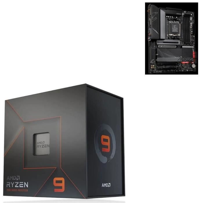 Processeur Ryzen 9 7950X + Carte mère B650 AORUS ELITE AX