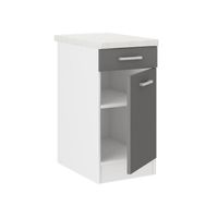 Caisson Bas De Cuisine START L40cm Gris Brillant - Fabrication Française