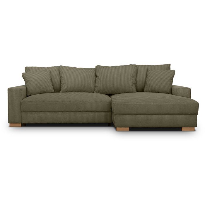 Canapé dangle convertible réversible 3 places MALLO Tissu velours côtelé 232 x 13899 x 76 cm - vue 3