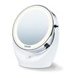 Miroir grossissant x5 cosmétique rotatif avec lumière LED - BEURER BS 49 - Finition en chrome de haute qualité-0